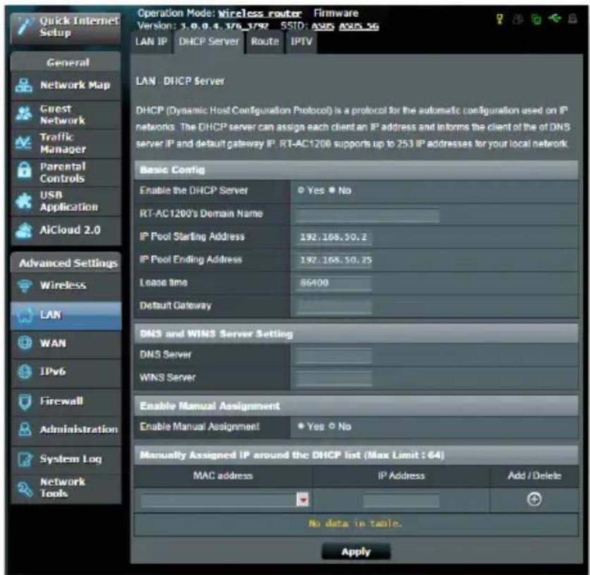 ASUS RT-AC58U V2 - DHCP-Server - 1