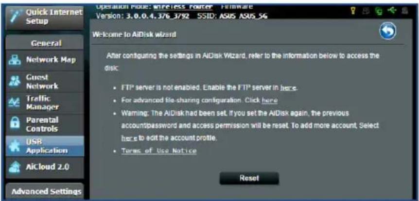 ASUS RT-AC58U V2 - So verwenden Sie AiDisk: - 1