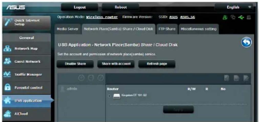 ASUS RT-AC58U V2 - Netzwerkplatz (Samba) Freigabeservice verwenden - 1