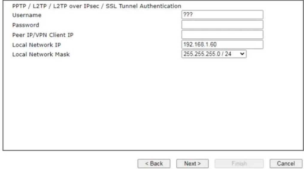 Draytek VigorLTE 200n - VPN Authentication Setting - 1