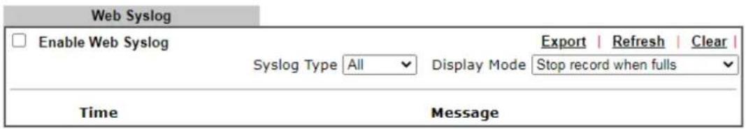 Draytek VigorLTE 200n - For Web Syslog - 1