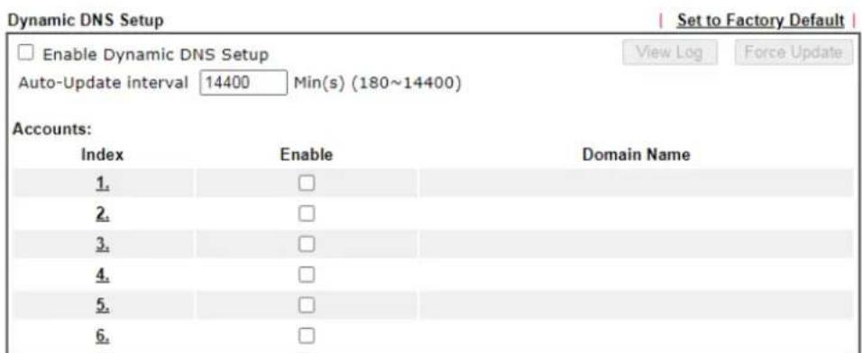 Draytek VigorLTE 200n - Enable the Function and Add a Dynamic DNS Account - 1
