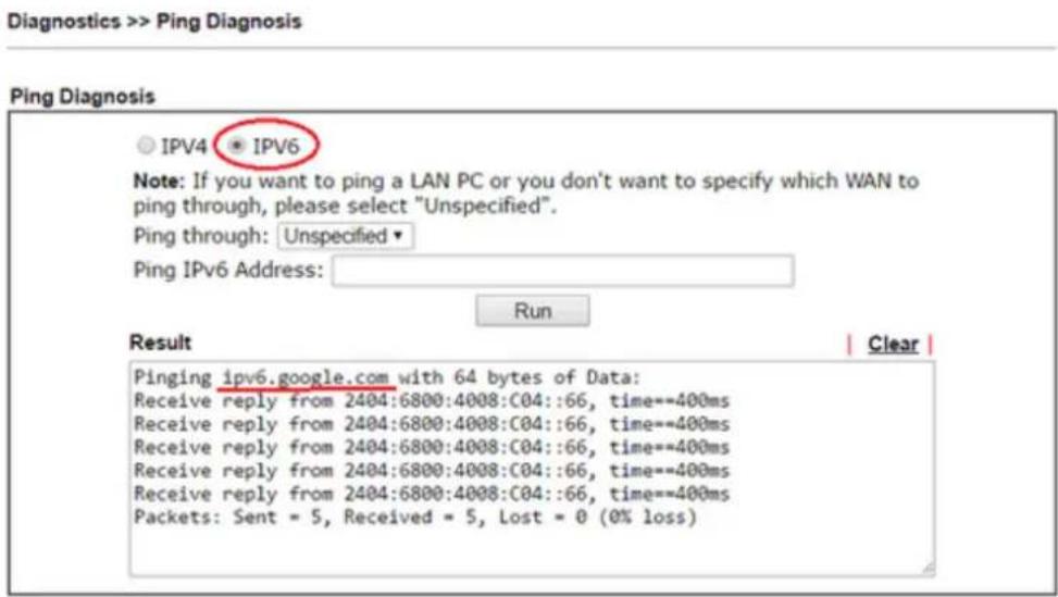Draytek VigorLTE 200n - A-1 How to configure IPv6 on WAN interface? - 3