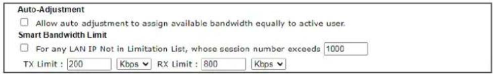 Draytek VigorLTE 200n - VI-2-2 Bandwidth Limit - 2