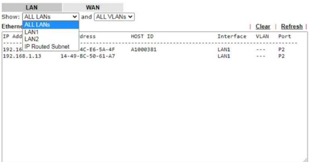 Draytek VigorLTE 200n - VIII-1-3 ARP Cache Table - 1