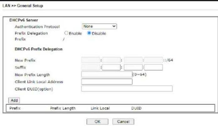 Draytek VigorLTE 200n - II-3-1-4 Details Page for LAN IPv6 Setup - 2