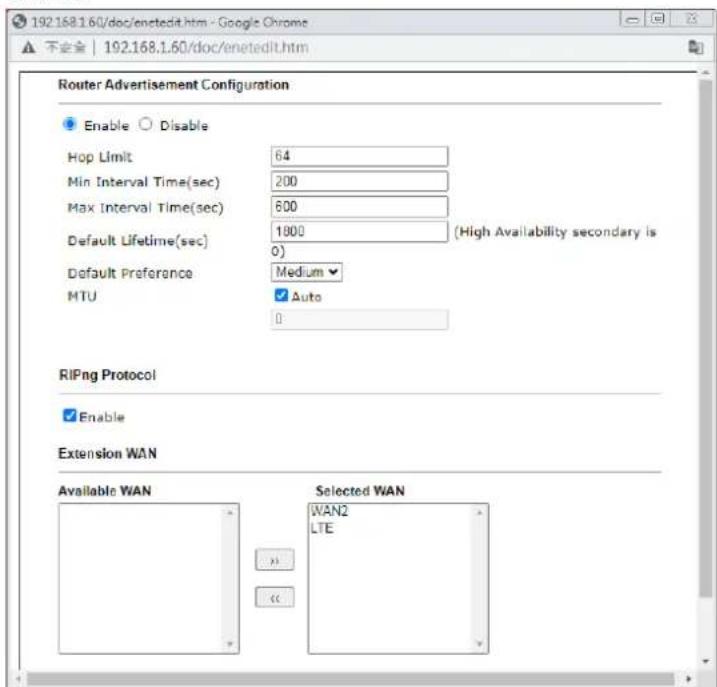 Draytek VigorLTE 200n - II-3-1-4 Details Page for LAN IPv6 Setup - 3