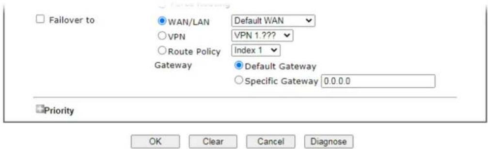 Draytek VigorLTE 200n - Diagnose for Route Policy - 1