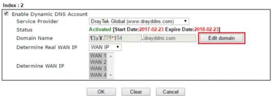 Draytek VigorLTE 200n - Modify Domain Name - 1