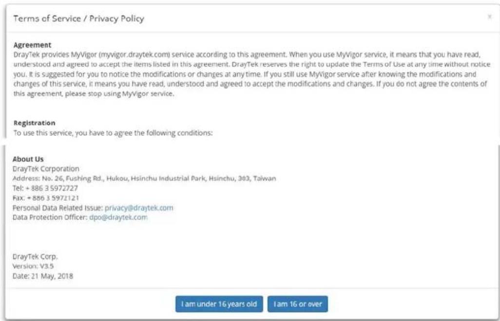 Draytek VigorLTE 200n - Create an Account via Vigor Router - 5