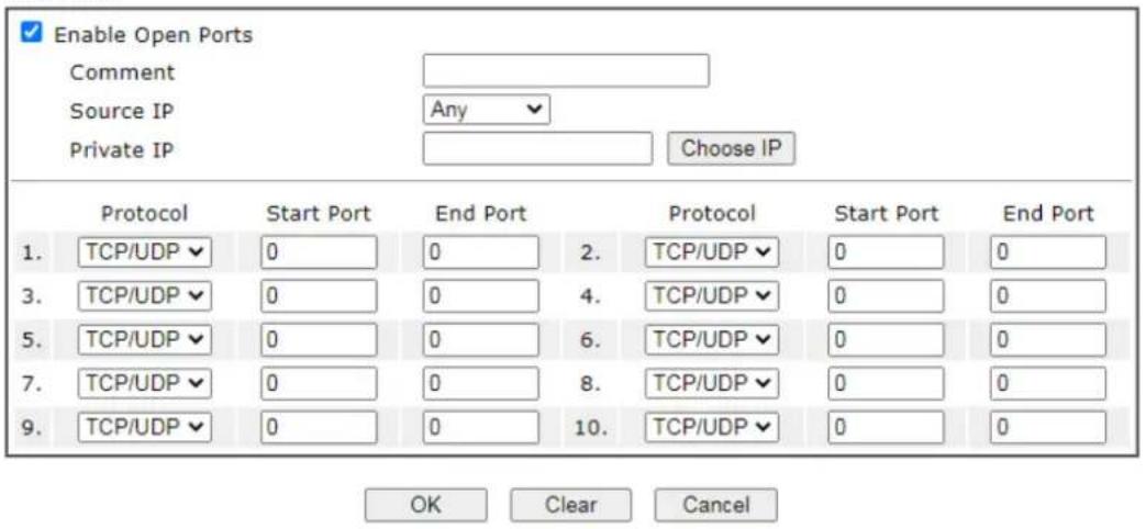 Draytek VigorLTE 200n - II-4-3 Open Ports - 1