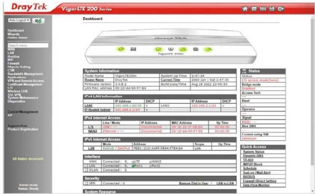 Draytek VigorLTE 200n - I-3 Accessing Web Page - 3