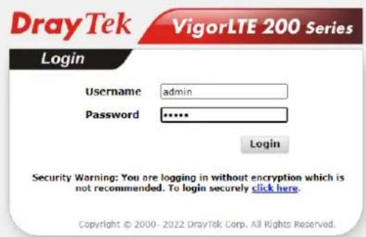 Draytek VigorLTE 200n - I-8 Registering Vigor Router - 1