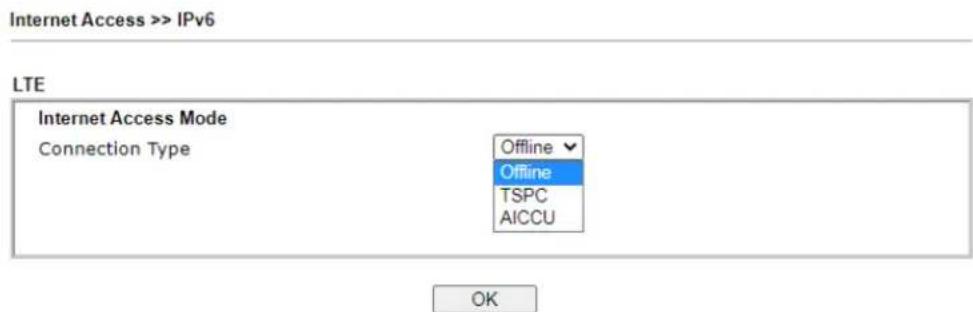 Draytek VigorLTE 200n - A-1 How to configure IPv6 on WAN interface? - 2