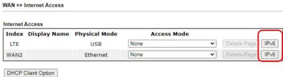 Draytek VigorLTE 200n - A-1 How to configure IPv6 on WAN interface? - 1