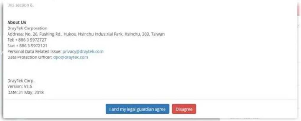 Draytek VigorLTE 200n - Create an Account via Vigor Router - 6