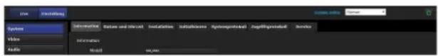 System Media Radio Information Options and filters Installation Institutions Systems/total Zugeligungstake Service Information 10.000 10.000