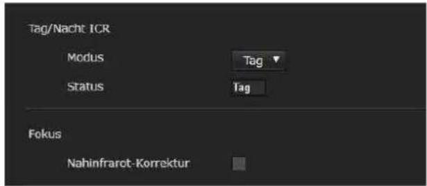 Tag/Nacht ICR Modus Tag Status Tag Fokus Nahinfrarot-Korrektur