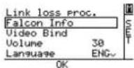 INTEL Falcon 8+ - Status Display Menu Structure - 26