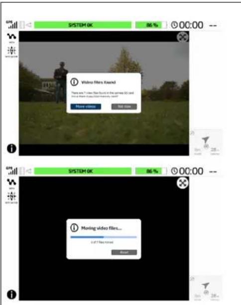 SYSTEM 6K 86 % Video filters found There are 7 video files found in the same 6C card from home to video file format. On? Move video Not done System 6K 86 % 00:00 -- Moving video files... 3 or 7 days instead Reset
