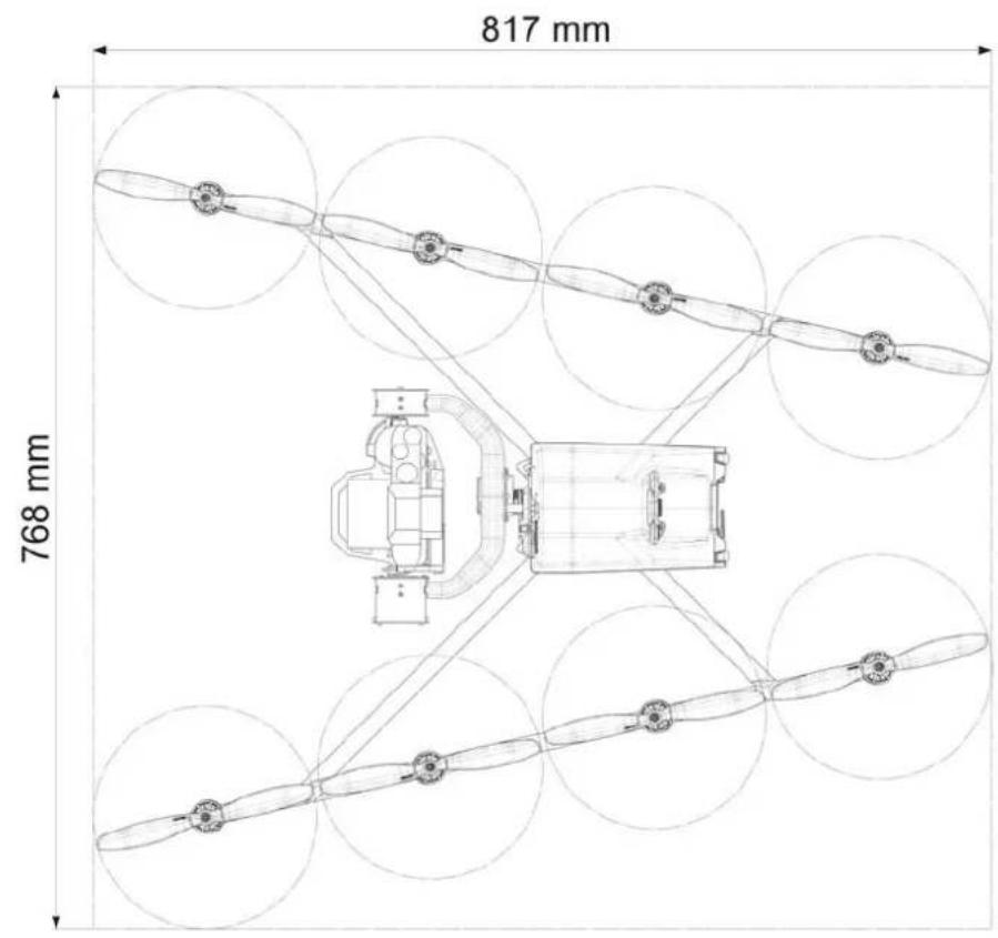 817 mm 768 mm