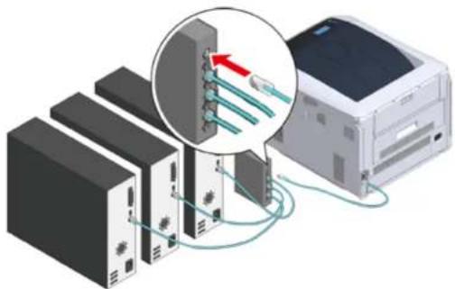 OKI C834dnw - Ein LAN-Kabel anschließen - 3