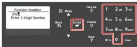 Function Number 2028 Enter 1-3digit Number MENU ON LINE 1 2 ABC 3 OUT 4 GM 5 BL 6 MWD 7 PM 8 TAV 9 MWD HELP ? FX 0 CLOM