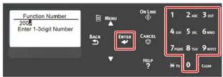 Function Number 2008 Enter 1-3digit Number MENU ON LINE 1 2 ABC 3 OUT 4 SH 5 BL 6 MND 7 PM 8 TAV 9 MHz HELP ? Hi 0 Clear