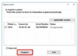 OKI C834dnw - - Registrieren des Druckers im Überwachungstool - 2