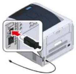 OKI C834dnw - Verbindung eines USB-Kabels - 2