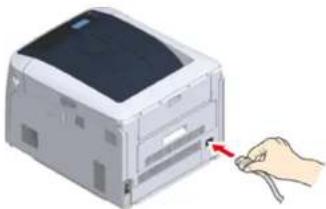 OKI C834dnw - Anschließen des Netzkabels - 1