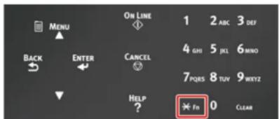 MENU ON LINE 1 2 ABC 3 DEF BACK ENTER CANCEL 4 GHI 5 JKL 6 MINO 7 PQBS 8 TUV 9 MKYZ HELP ? * Fn 0 CLEAR