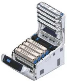 OKI C824n - Einsetzen von Verbrauchsmaterialien - 8