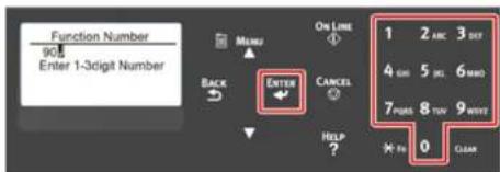 Function Number 90% Enter 1-3digit Number MENU ON LINE 1 2 ABC 3 OUT 4 GB 5 JL 6 MBD 7 PWR 8 TWR 9 MSY H FL 0 CLEAR BACK ENTER CANCEL HELP ? ?