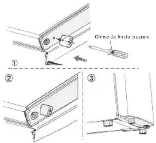 Chave de fenda cruzada ① ② ③