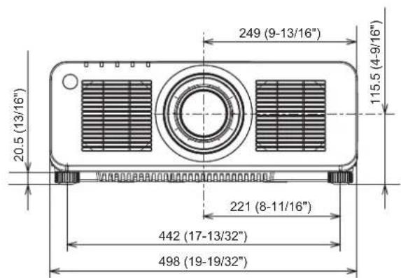 PANASONIC PT-RZ120BE - Dimensions - 2