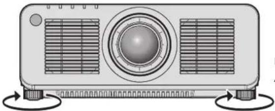 PANASONIC PT-RZ120BE - Adjusting adjustable feet - 1