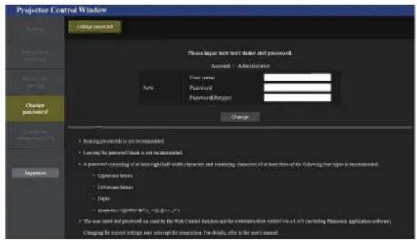 PANASONIC PT-RZ120BE - Accessing from the web browser - 3