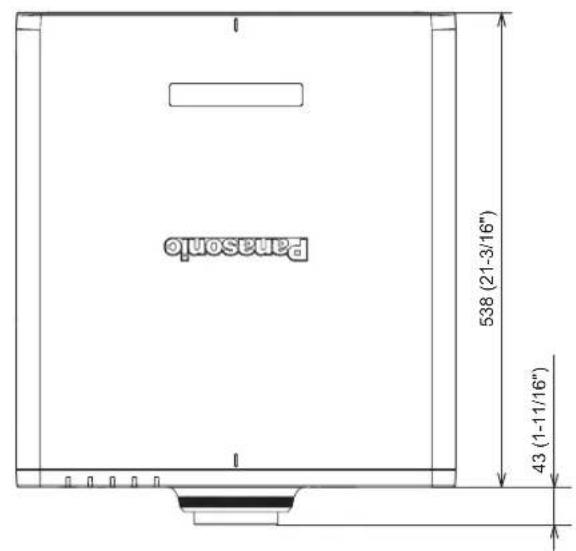 PANASONIC PT-RZ120BE - Dimensions - 1