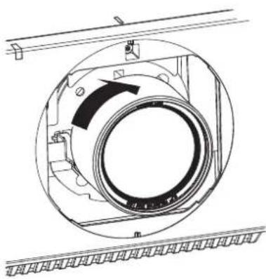 PANASONIC PT-RZ120BE - Attaching the projection lens - 2