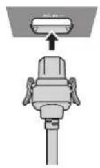 PANASONIC PT-DW750BE - How to attach the power cord - 1