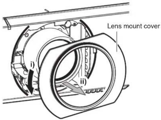 PANASONIC PT-DW750BE - Removing the projection lens - 1