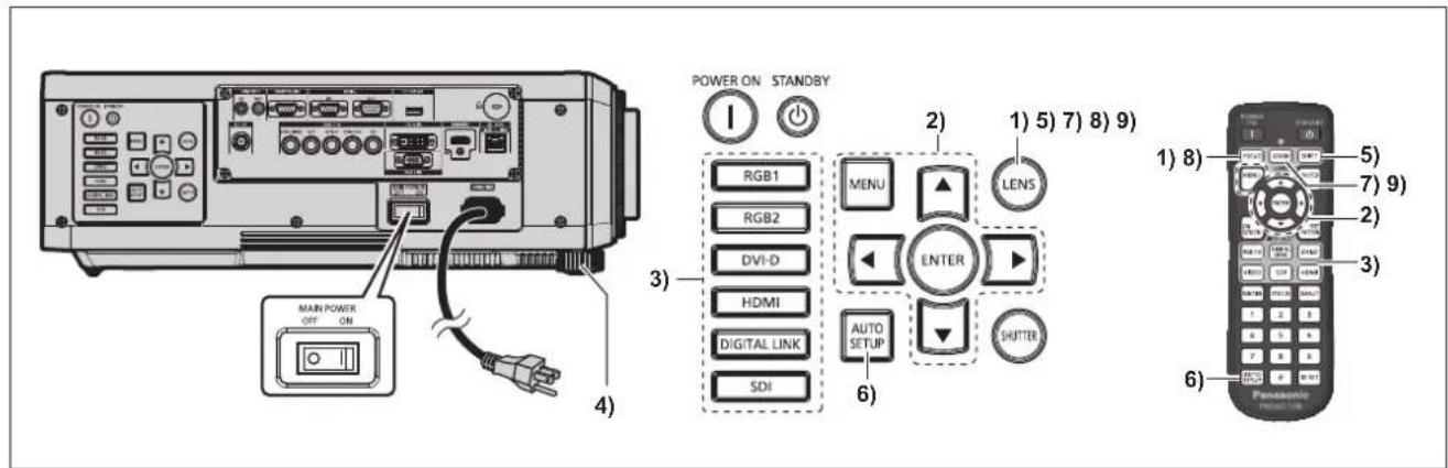 PANASONIC PT-DW750BE - Making adjustments and selections - 1
