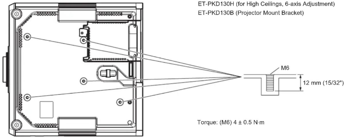 PANASONIC PT-DW750BE - Precautions for attaching the Ceiling Mount Bracket - 1