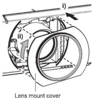 PANASONIC PT-DW750BE - Attaching the projection lens - 3