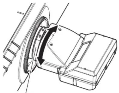 PANASONIC PT-DW750BE - Adjusting the lens position and focus when the fixed-focus lens (Model No.: ET-DLE030) is used - 1