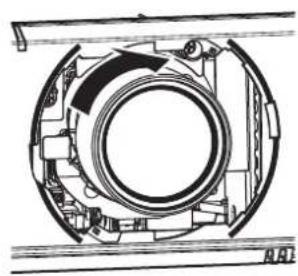 PANASONIC PT-DW750BE - Attaching the projection lens - 2