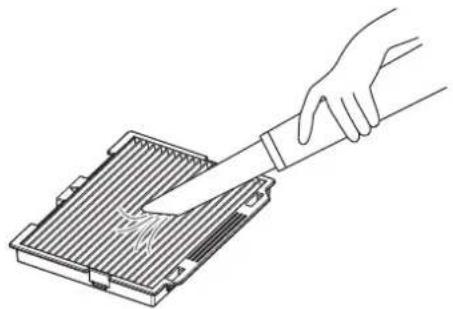PANASONIC PT-DW750BE - Cleaning the air filter - 1