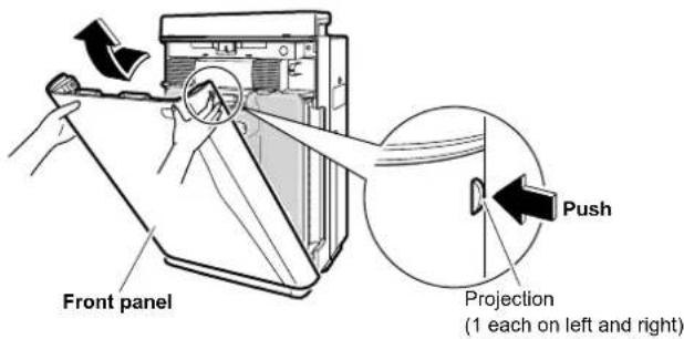 Front panel Push Projection (1 each on left and right)