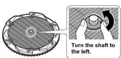 Turn the shaft to the left.